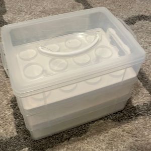 3 tier cup cake/ sheet cake/ baked goods container